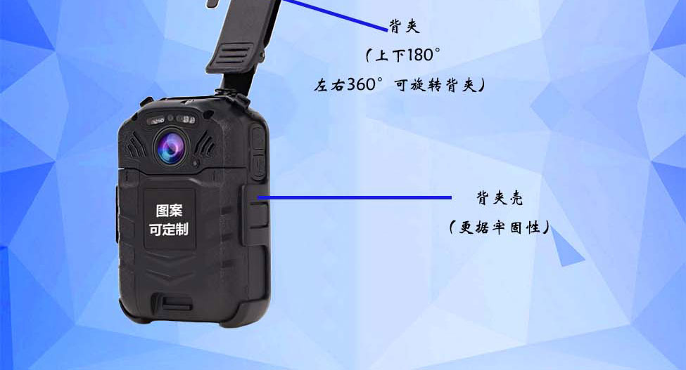 4G执法记录仪背夹展示